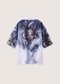 Kimono Unisexe en Polyester | Élégant Kimono Japonais avec Motif de Dragon et Nuages 0