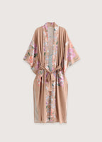 Manteau Femme en Coton Beige | Élégant Kimono Léger Polyvalent 1
