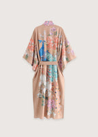 Manteau Femme en Coton Beige | Élégant Kimono Léger Polyvalent 2