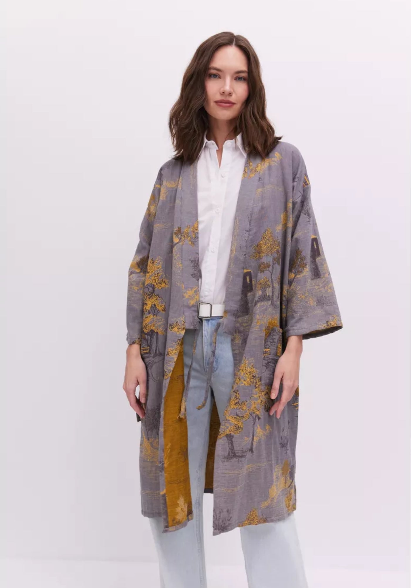 Peignoir Femme 100% Coton Kimono Long | Élégant et Confortable pour Détente à Domicile 0