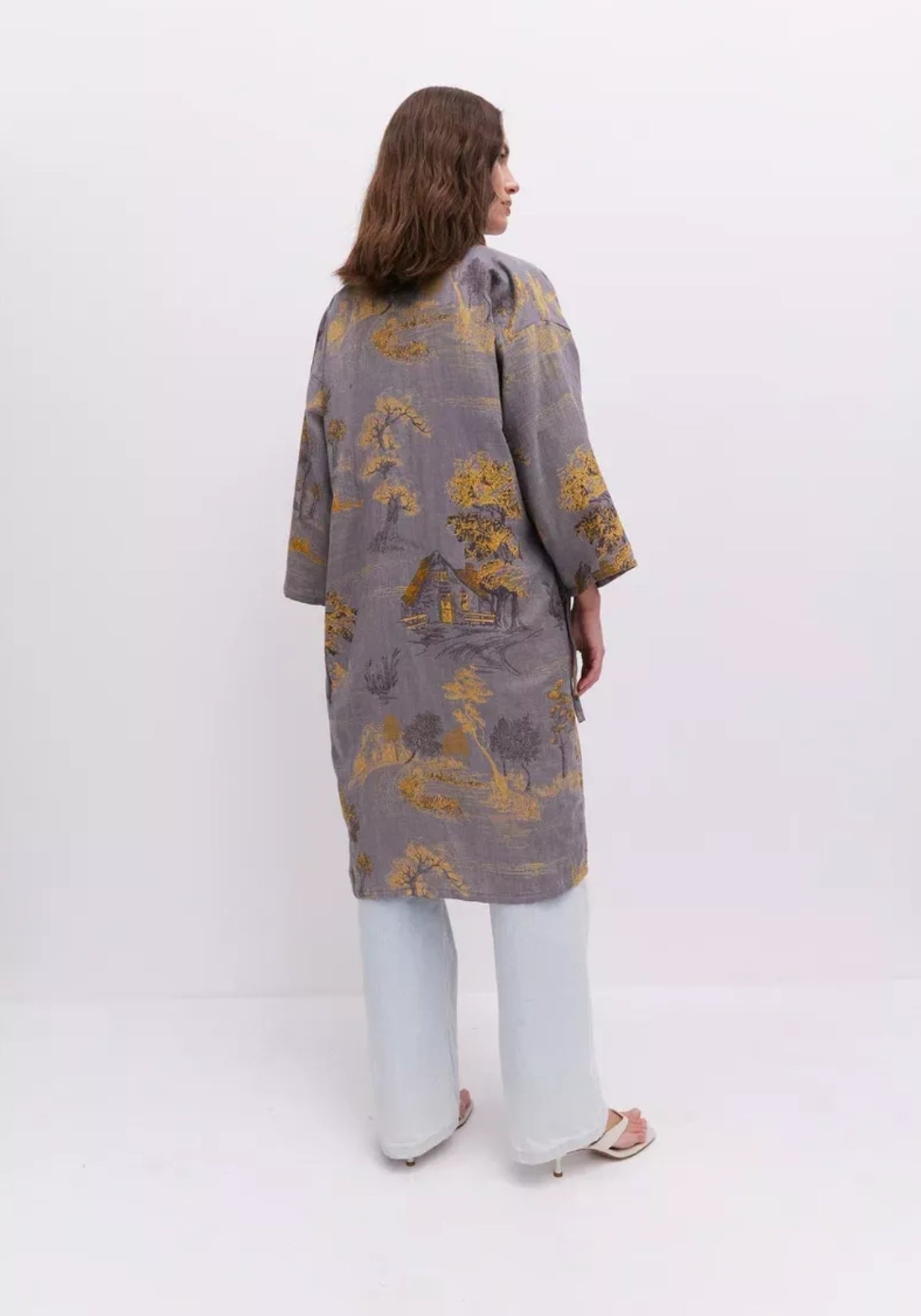Peignoir Femme 100% Coton Kimono Long | Élégant et Confortable pour Détente à Domicile 2