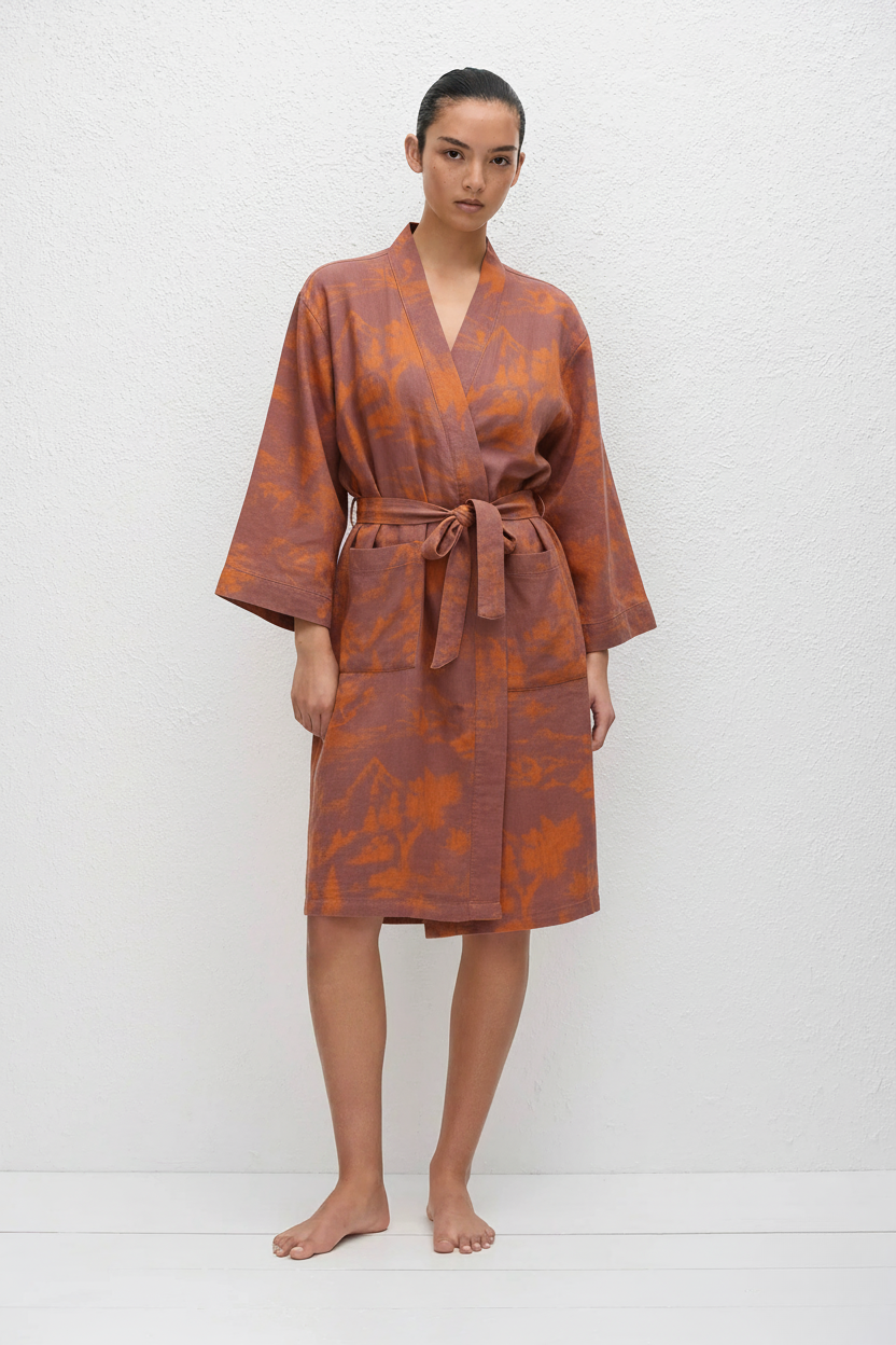 Peignoir Femme 100% Coton | Élégant Kimono Confortable pour Moments de Détente 0