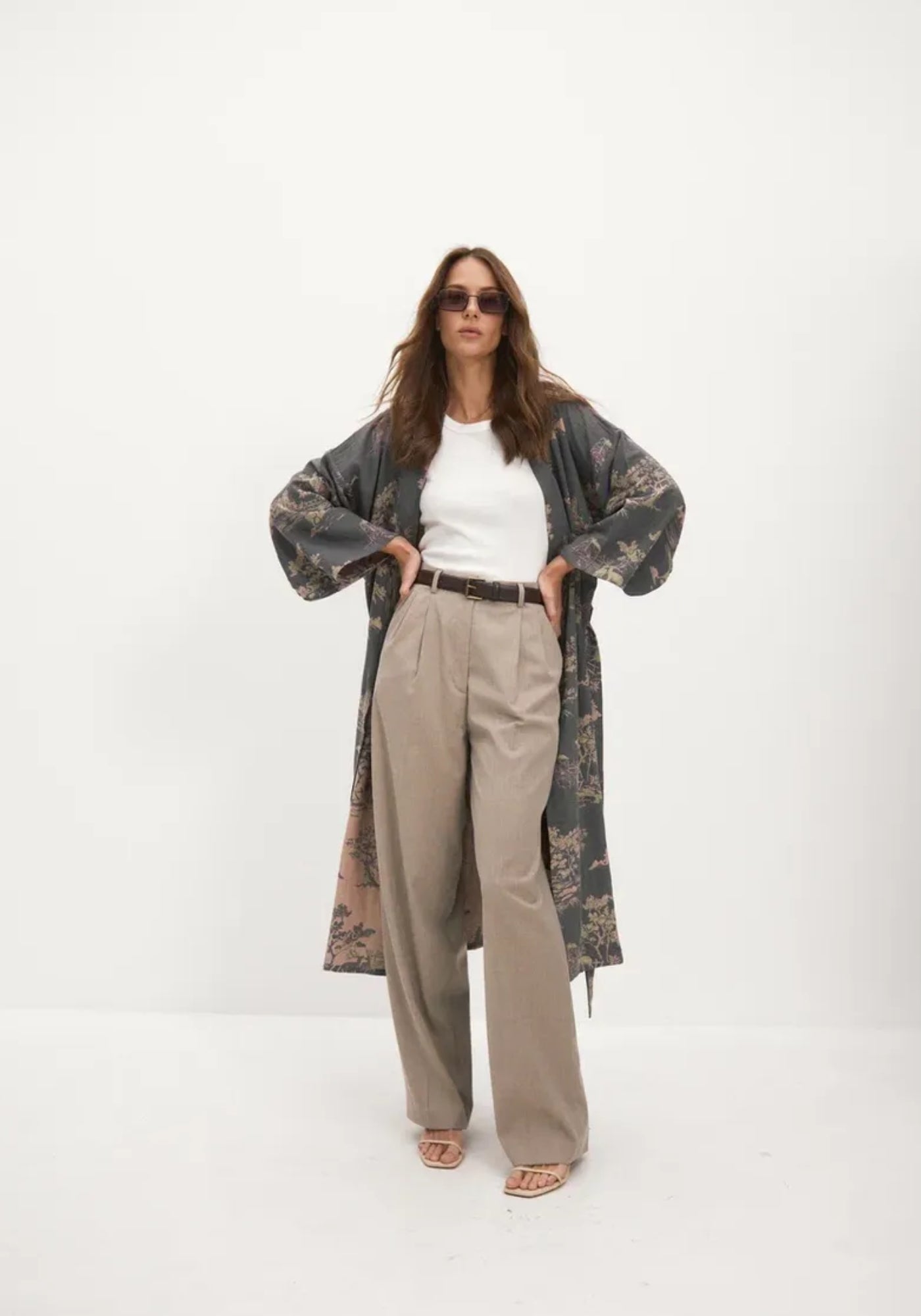 Peignoir Femme Coton Floral Kimono | Élégant et Léger Mi-Mollet 3