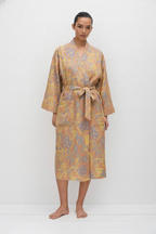 Peignoir Femme Coton Floral | Élégant Kimono de Bain Confortable 0