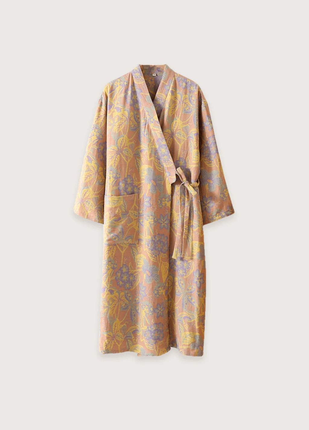 Peignoir Femme Coton Floral | Élégant Kimono de Bain Confortable 4