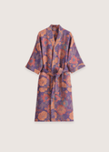 Peignoir Femme En Coton Floral | Élégant Kimono Confortable Avec Ceinture 0