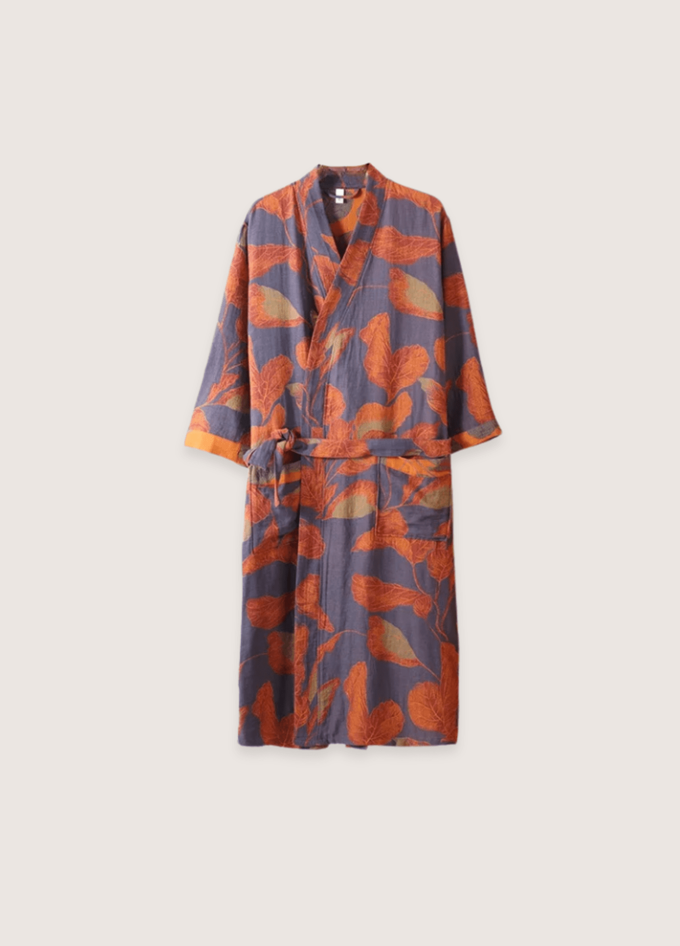 Peignoir Femme en Coton | Élégant Kimono Floral Automne Confortable 0