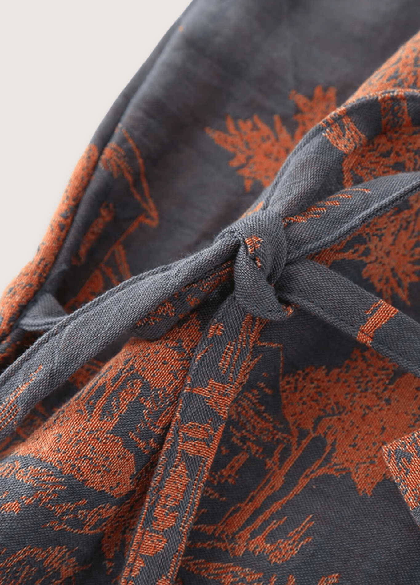 Peignoir Homme 100% Coton Bleu | Élégant Kimono Traditionnel à Manches Trois-Quarts 2