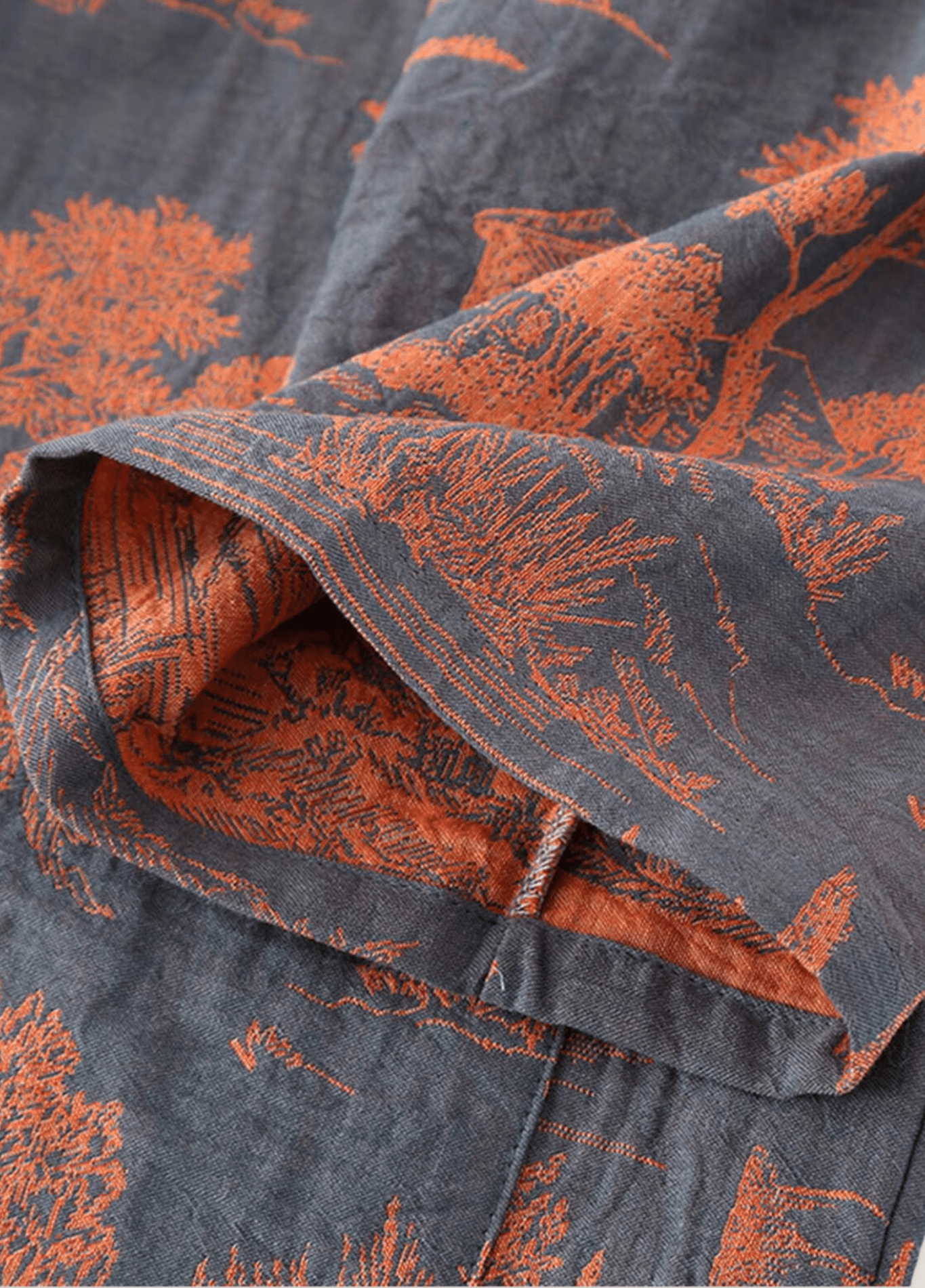 Peignoir Homme 100% Coton Bleu | Élégant Kimono Traditionnel à Manches Trois-Quarts 3