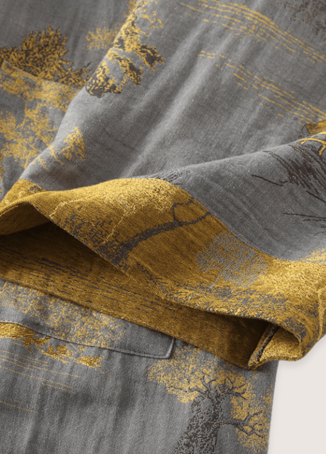 Peignoir Homme 100% Coton | Élégant Kimono Traditionnel Confortable | Coupe Classique Gris 2