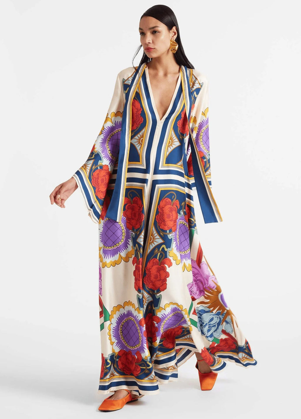 Robe Femme Kimono Longue en Polyester | Élégante et Confortable Robe Longue 0