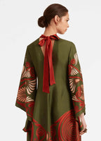 Robe Femme en Polyester Coton | Élégante Kimono Verte Tendance 1