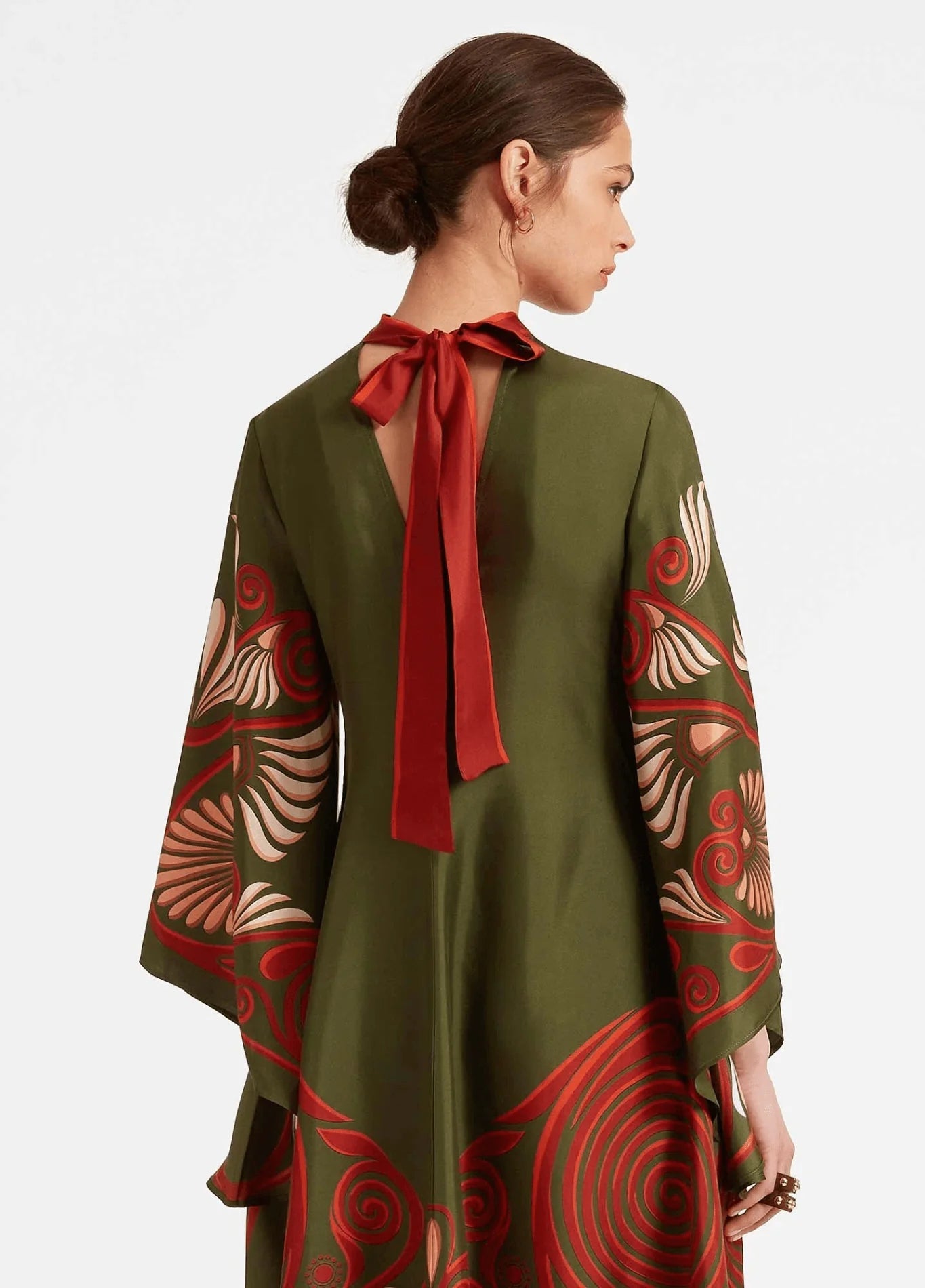 Robe Femme en Polyester Coton | Élégante Kimono Verte Tendance 1