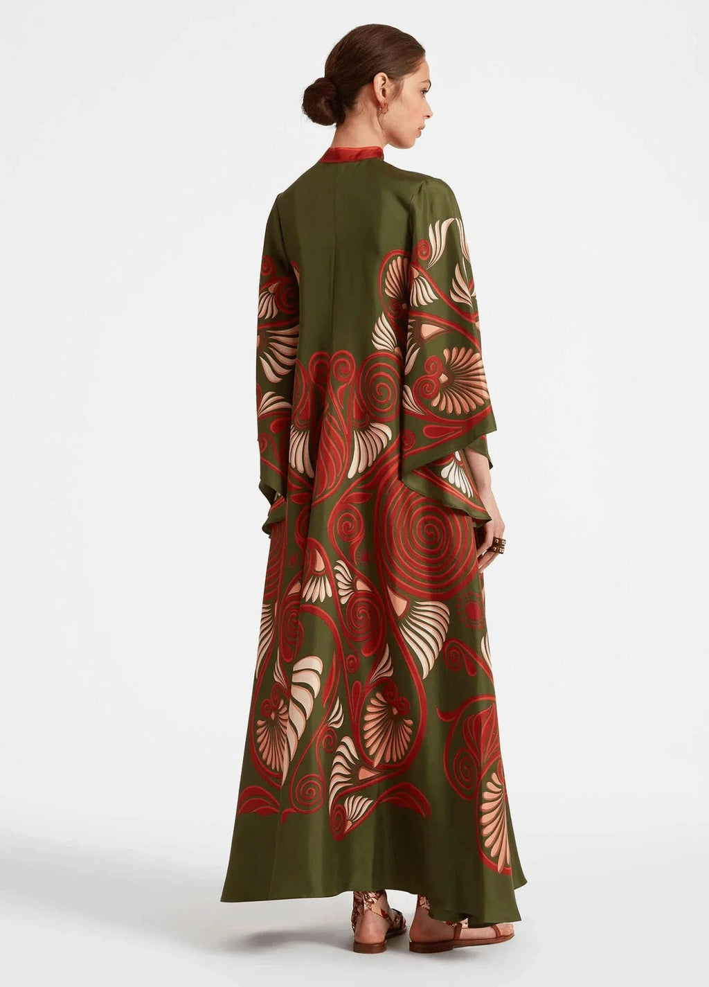 Robe Femme en Polyester Coton | Élégante Kimono Verte Tendance 5