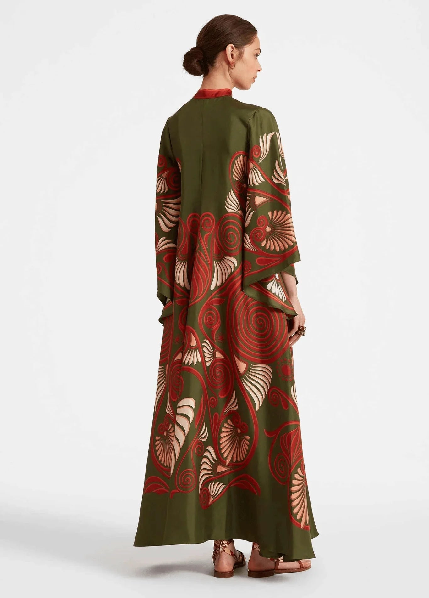 Robe Femme en Polyester Coton | Élégante Kimono Verte Tendance 5