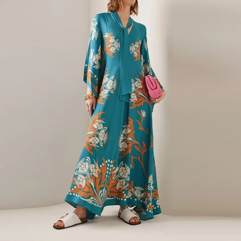 Robe Femme en Tissu Léger | Élégante Robe Kimono Chic d'Inspiration Japonaise 0