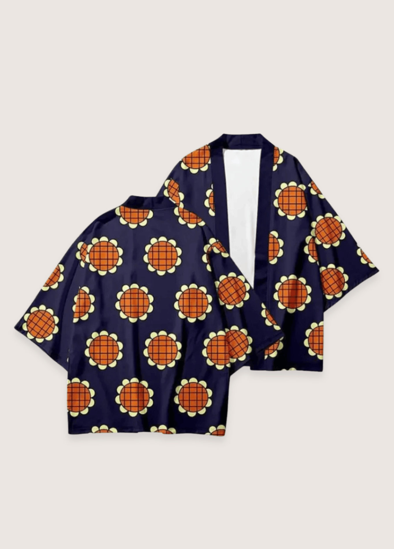 Unisexe Kimono Japonais | Imprimé Tournesols Oversize | Élégant et Confortable 1