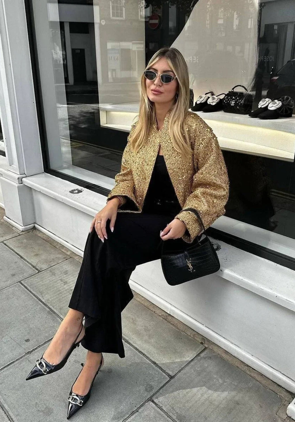 Veste Femme Kimono Élégante en Polyester | Scintillante pour Soirée avec Manches Longues 7