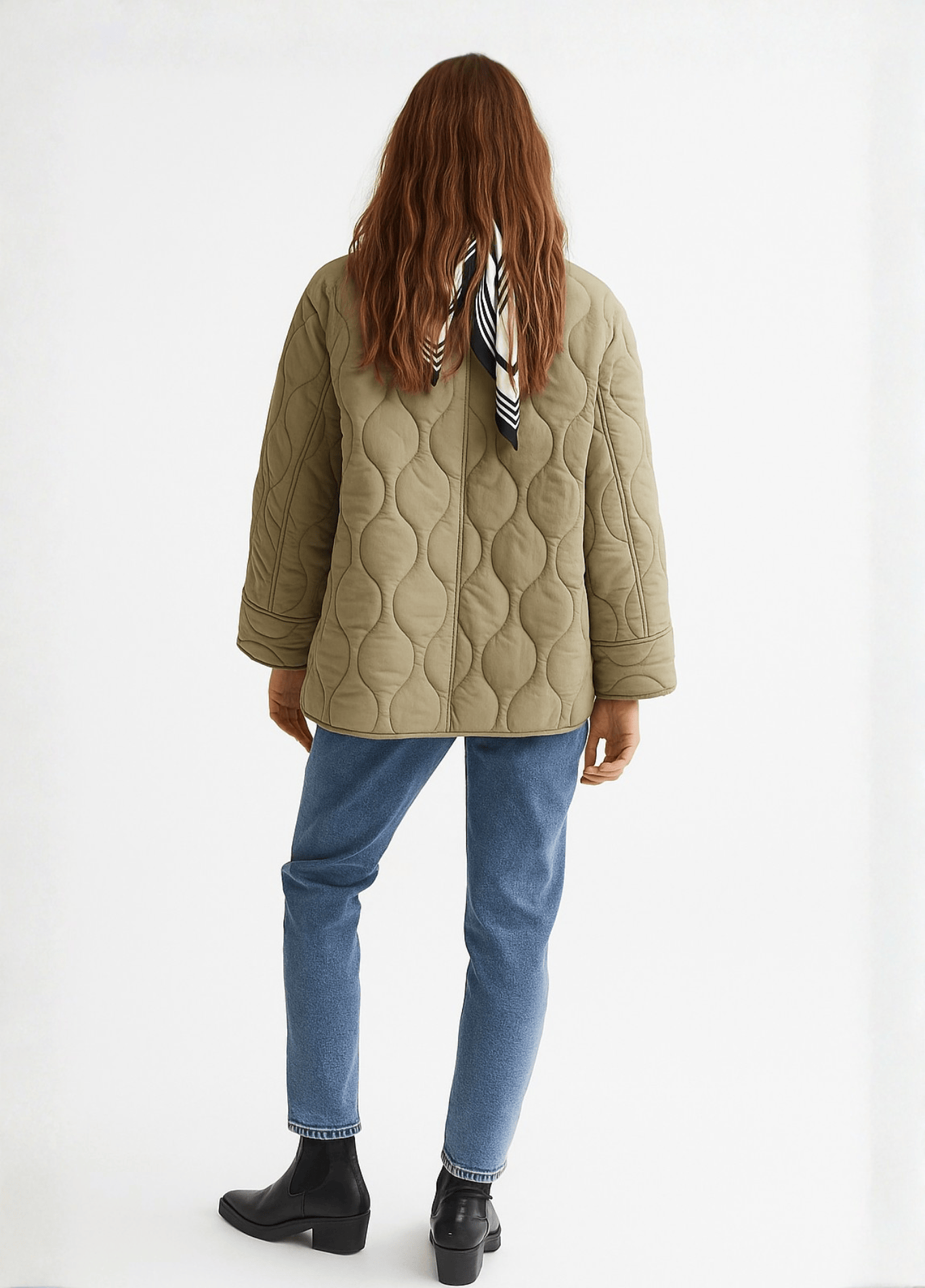 Veste Femme Kimono Matelassée | Élégante Coupe Oversize Beige 1