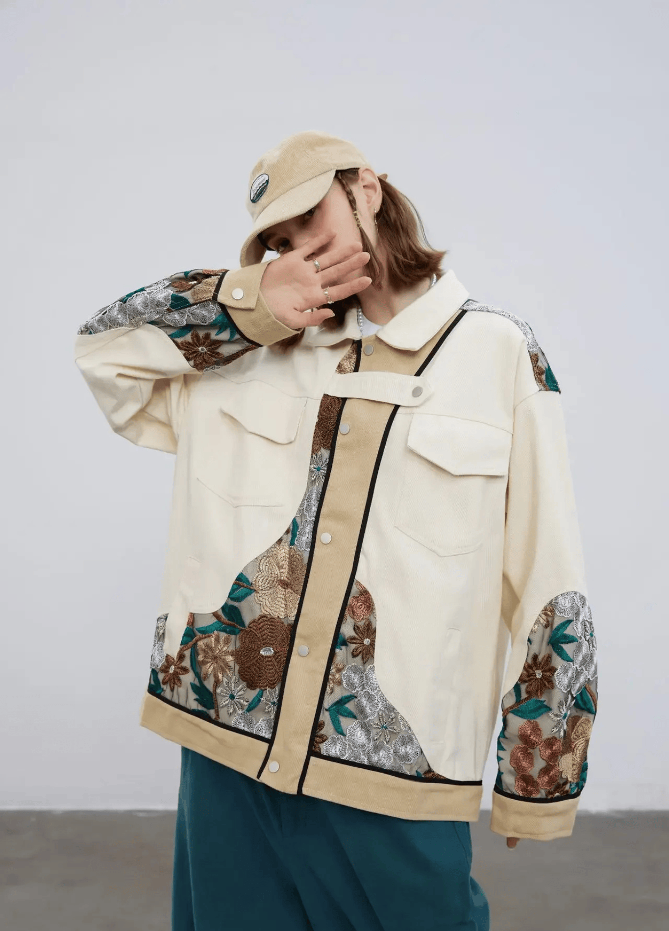 Veste Femme Kimono Polyester | Élégante Oversize à Motifs Floraux Japonais 1