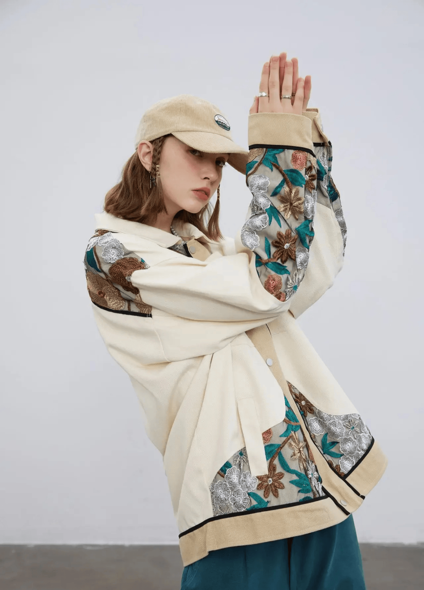 Veste Femme Kimono Polyester | Élégante Oversize à Motifs Floraux Japonais 4