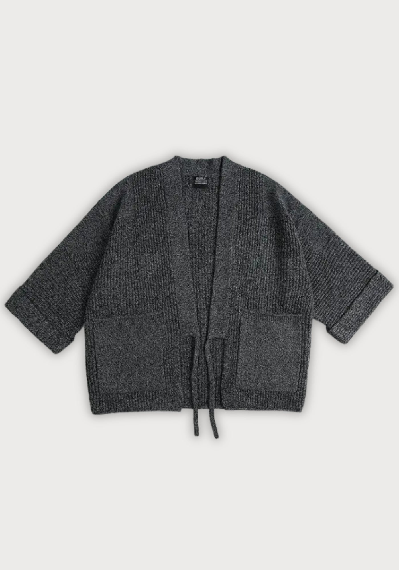 Veste Femme Kimono en Laine Mélangée | Élégante Coupe Oversize Grise 0