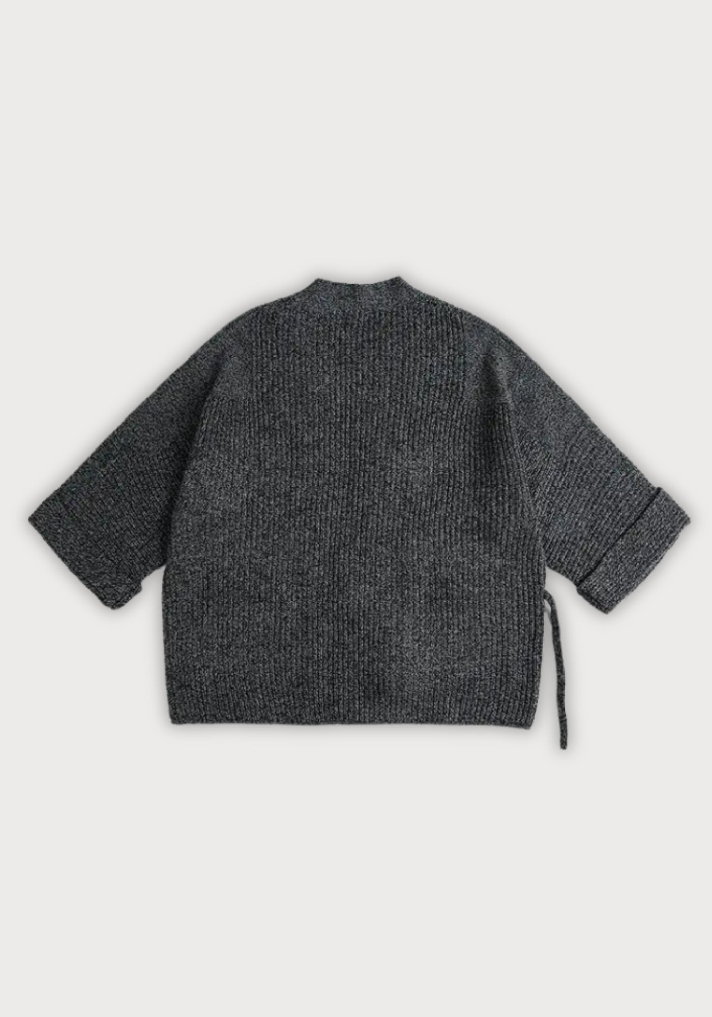 Veste Femme Kimono en Laine Mélangée | Élégante Coupe Oversize Grise 1