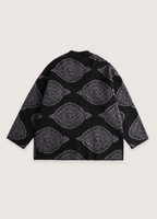 Veste Femme Kimono en Tissu Cachemire | Élégante Veste d'Hiver avec Motifs Paisley 1