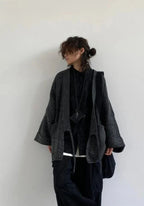 Veste Femme Kimono en Tricot | Oversize Élégante en Laine et Polyester 5