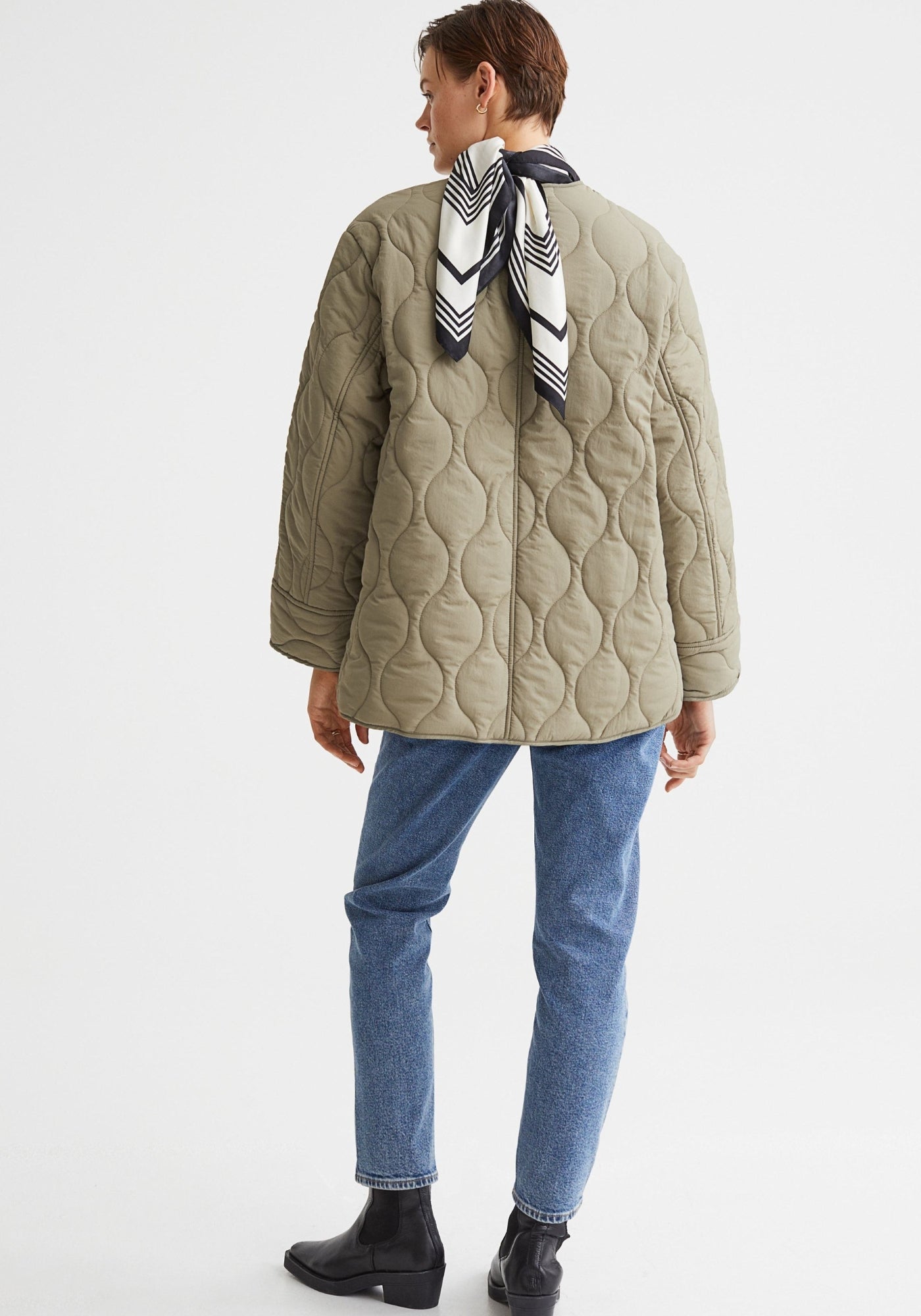 Veste Femme Matelassée en Polyester | Élégante Veste Kimono Hiver Oversize 1