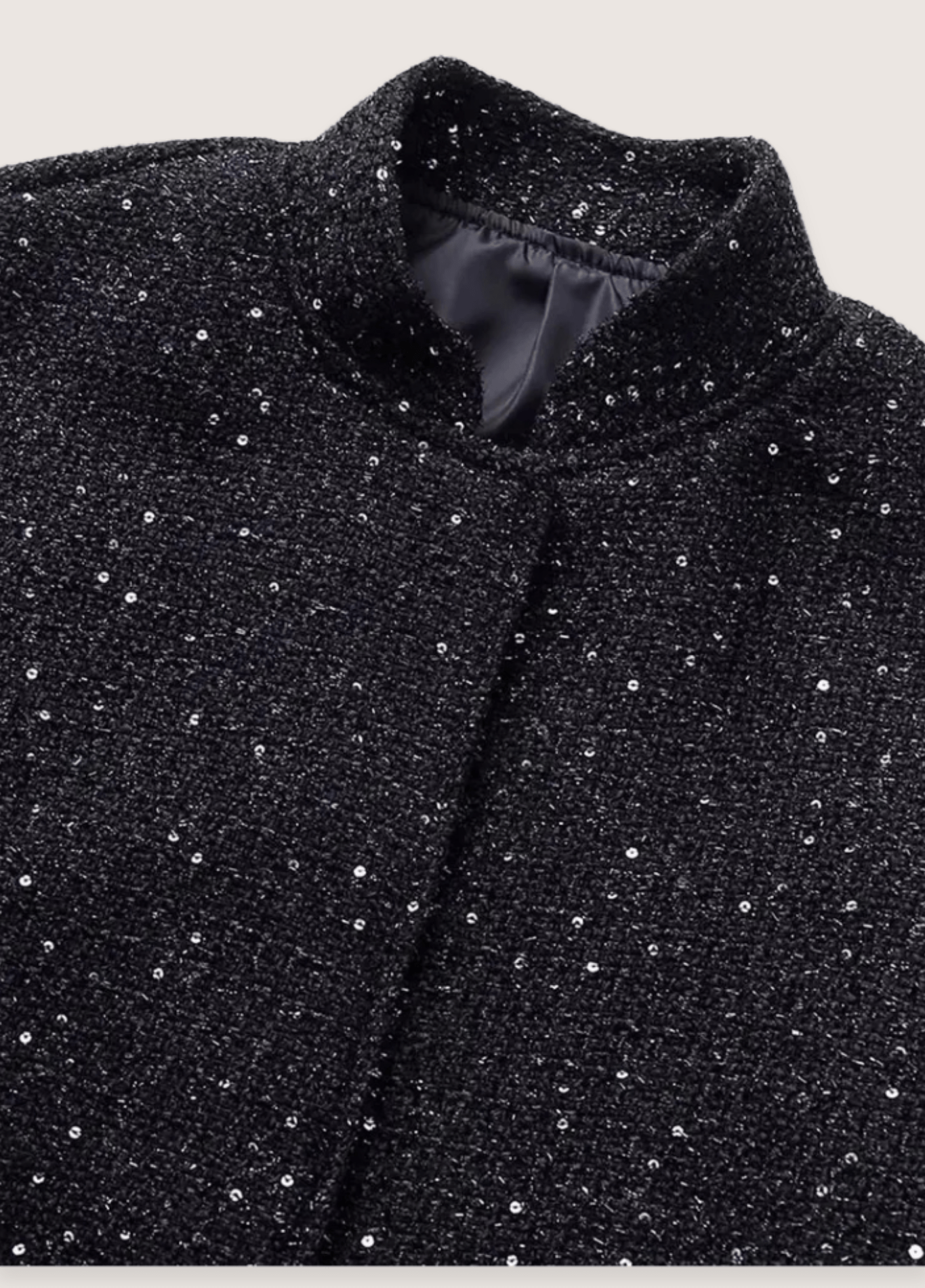 Veste Femme Pailletée Polyester Kimono | Élégante Coupe Urbaine 7/8 Manches 2