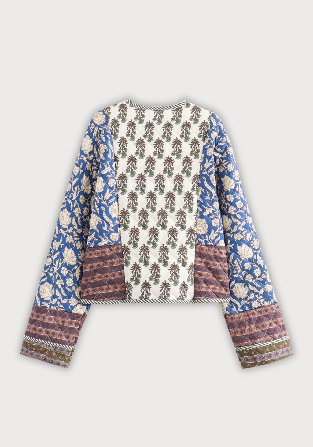 Veste Femme Réversible Patchwork | Élégante Kimono Courte en Polyester Matelassé 1