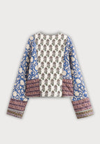 Veste Femme Réversible Patchwork | Élégante Kimono Courte en Polyester Matelassé 1