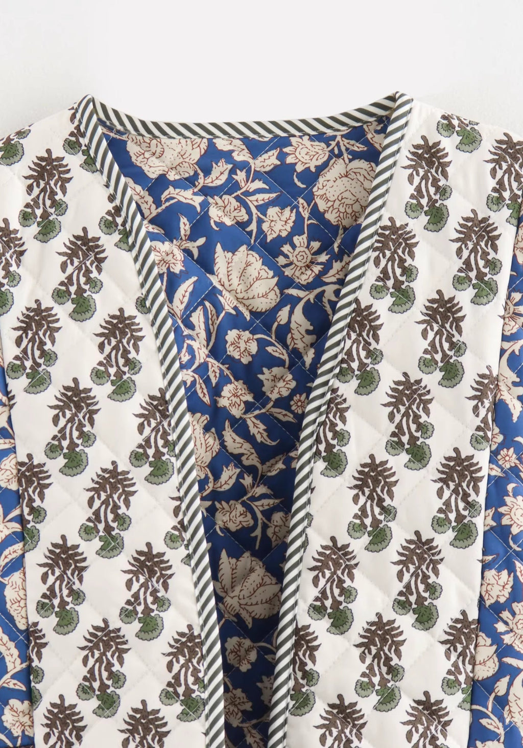 Veste Femme Réversible Patchwork | Élégante Kimono Courte en Polyester Matelassé 2
