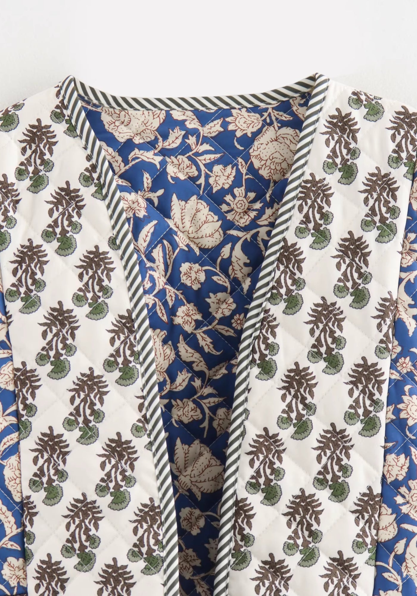 Veste Femme Réversible Patchwork | Élégante Kimono Courte en Polyester Matelassé 2
