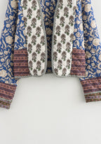 Veste Femme Réversible Patchwork | Élégante Kimono Courte en Polyester Matelassé 3