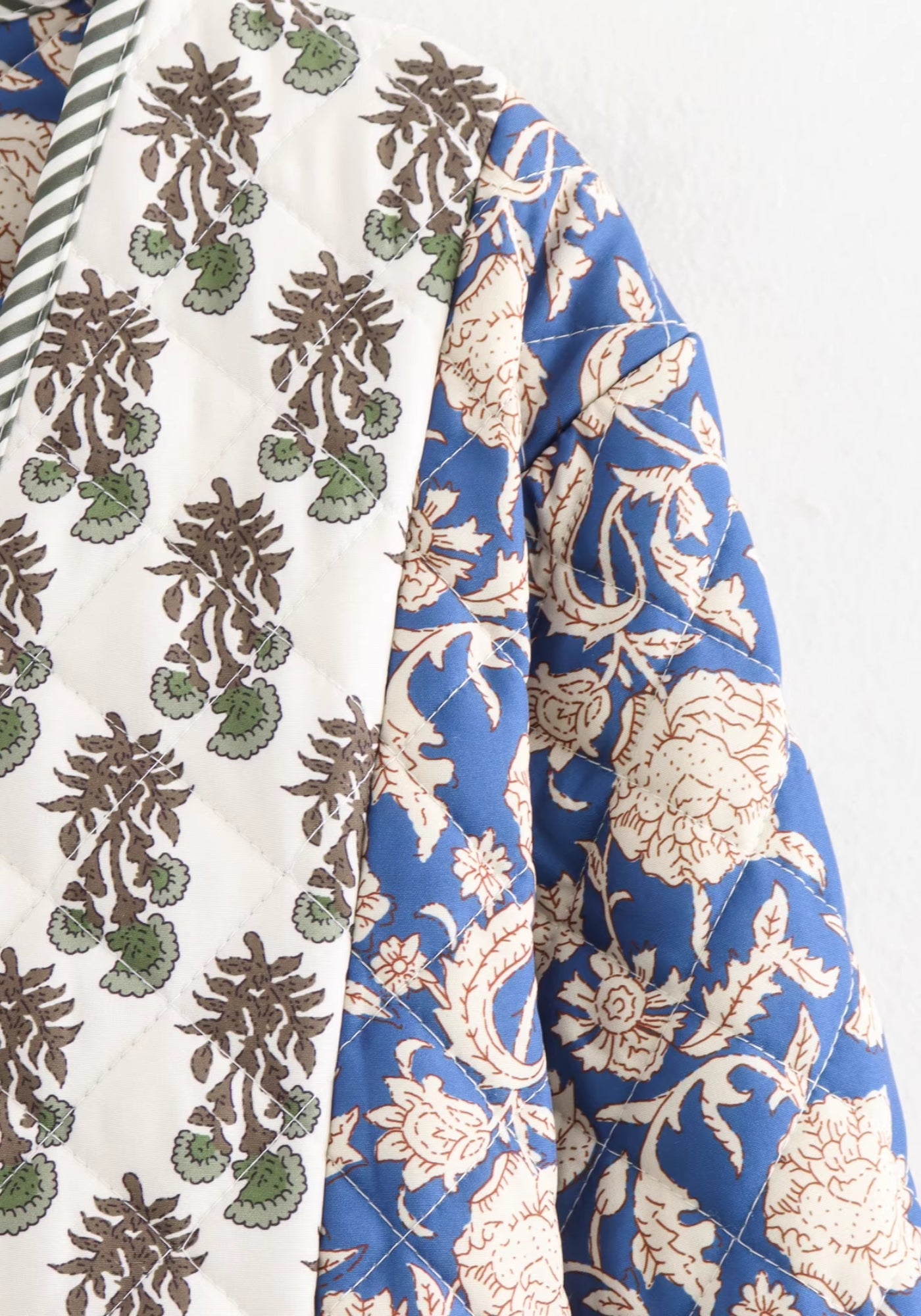 Veste Femme Réversible Patchwork | Élégante Kimono Courte en Polyester Matelassé 4