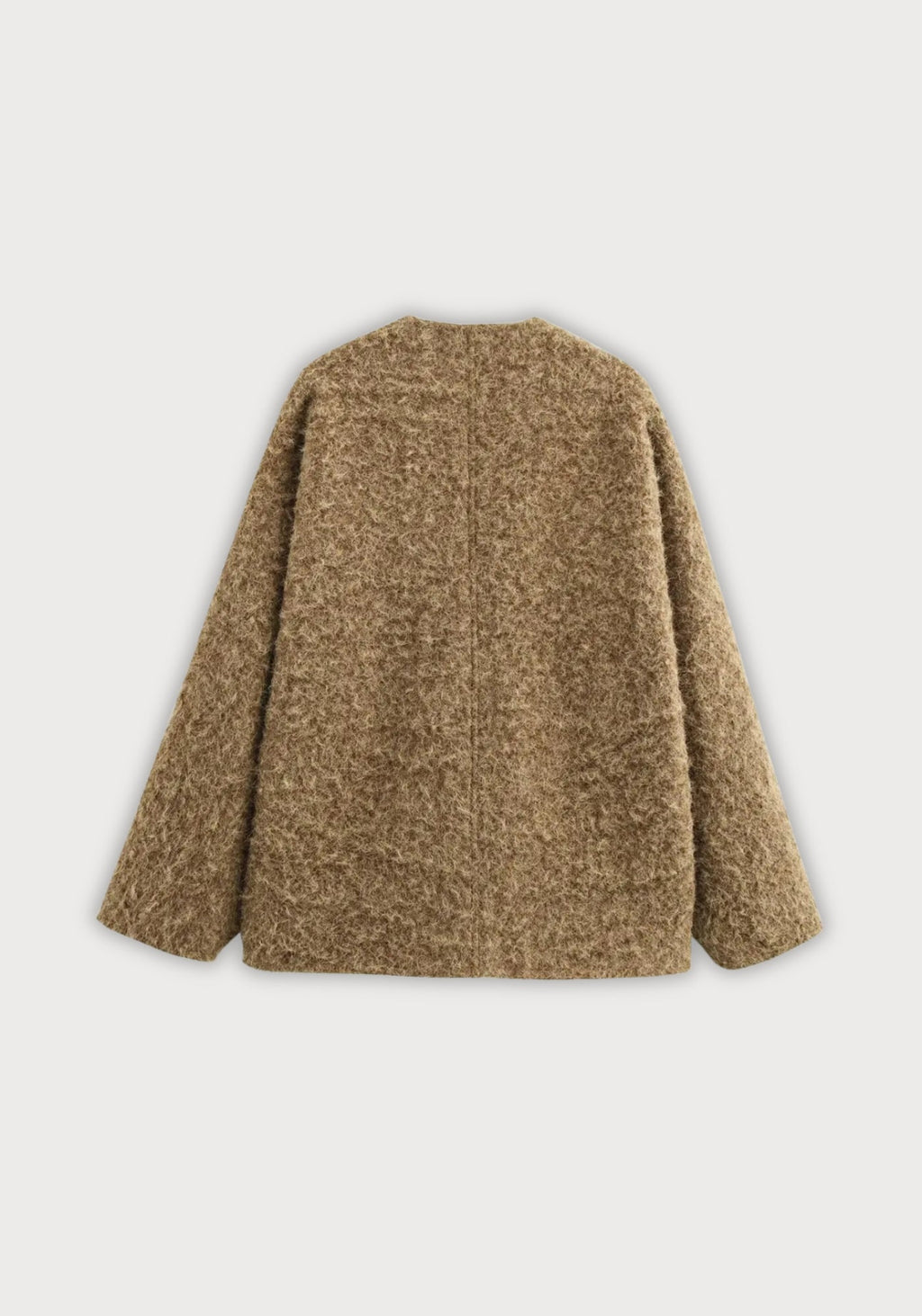 Veste Femme en Laine Bouclée | Élégante Veste Kimono à Nouer pour Saisons Fraîches 1