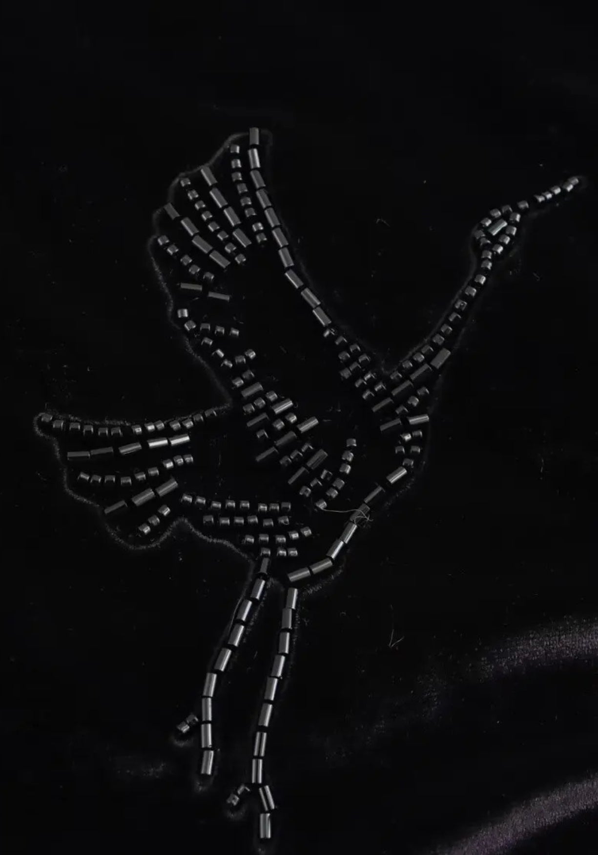 Veste Femme en Velours Noir | Élégante Kimono Matelassée d'Hiver avec Broderie de Grues 3