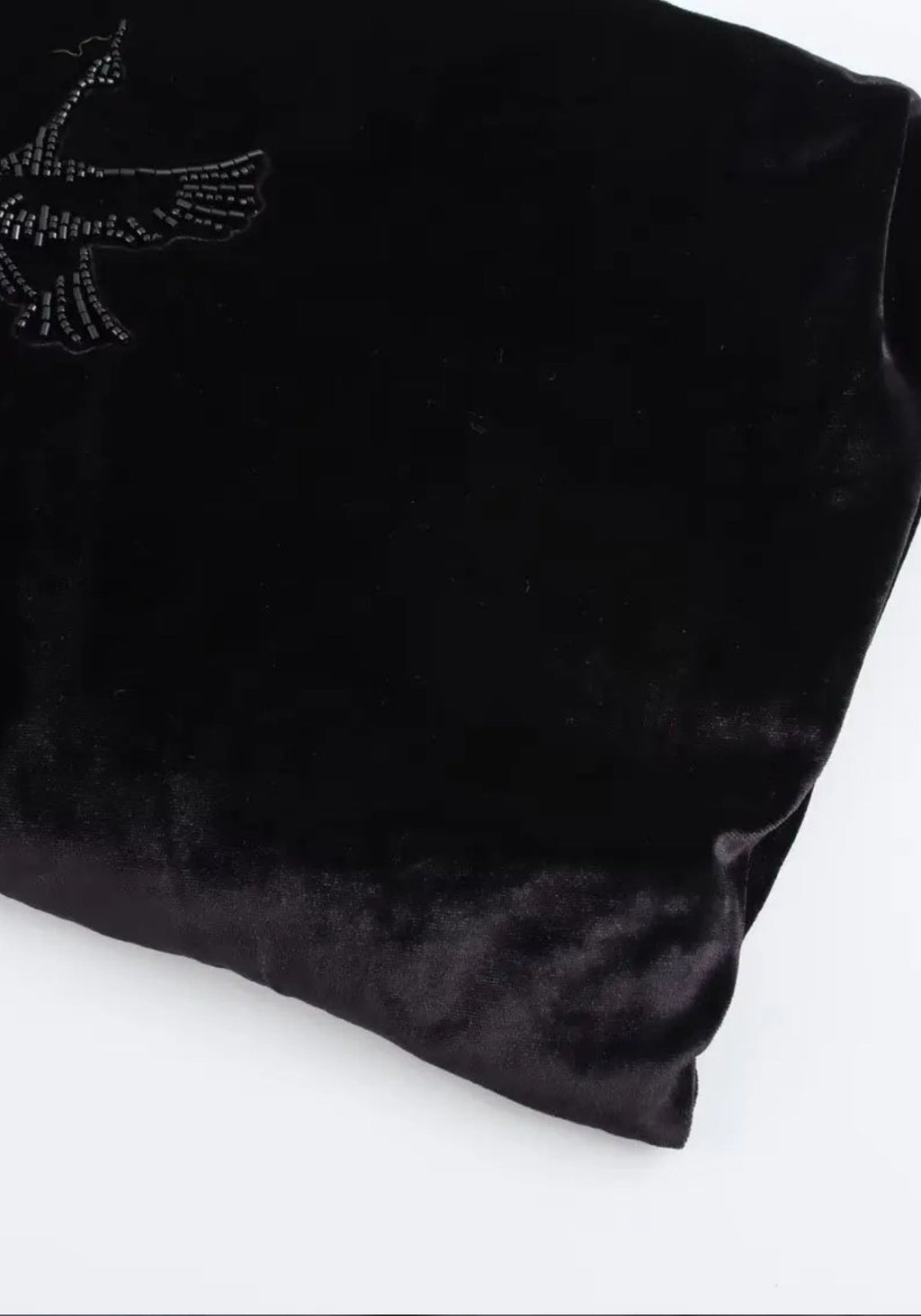 Veste Femme en Velours Noir | Élégante Kimono Matelassée d'Hiver avec Broderie de Grues 4