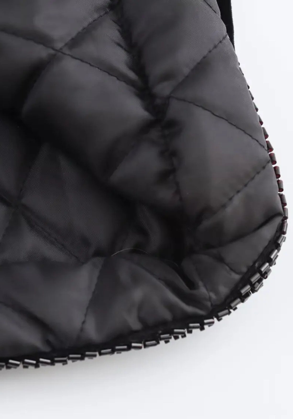 Veste Femme en Velours Noir | Élégante Kimono Matelassée d'Hiver avec Broderie de Grues 7