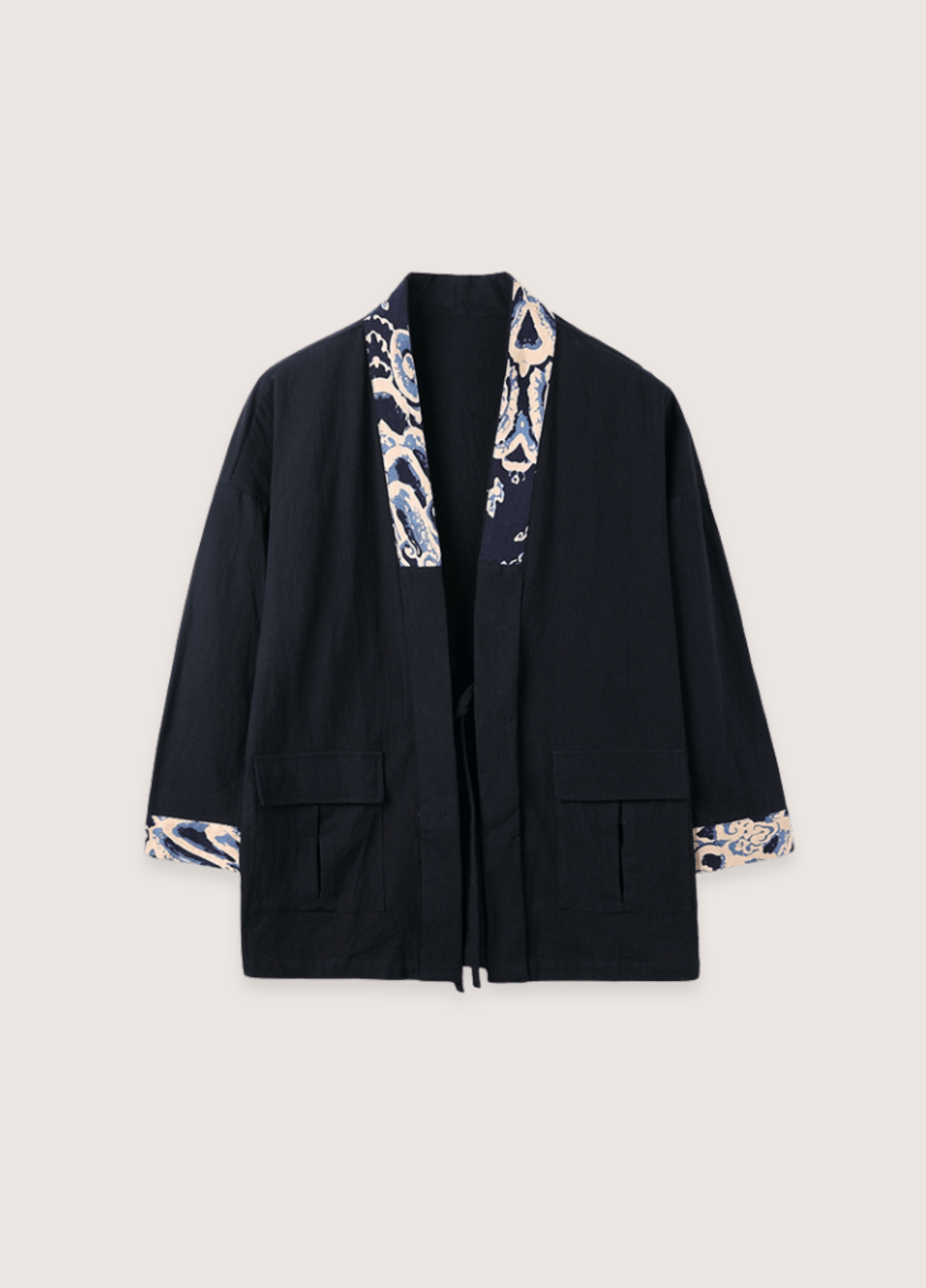 Veste Homme Polyester Kimono | Élégante Coupe Ample Décontractée 0