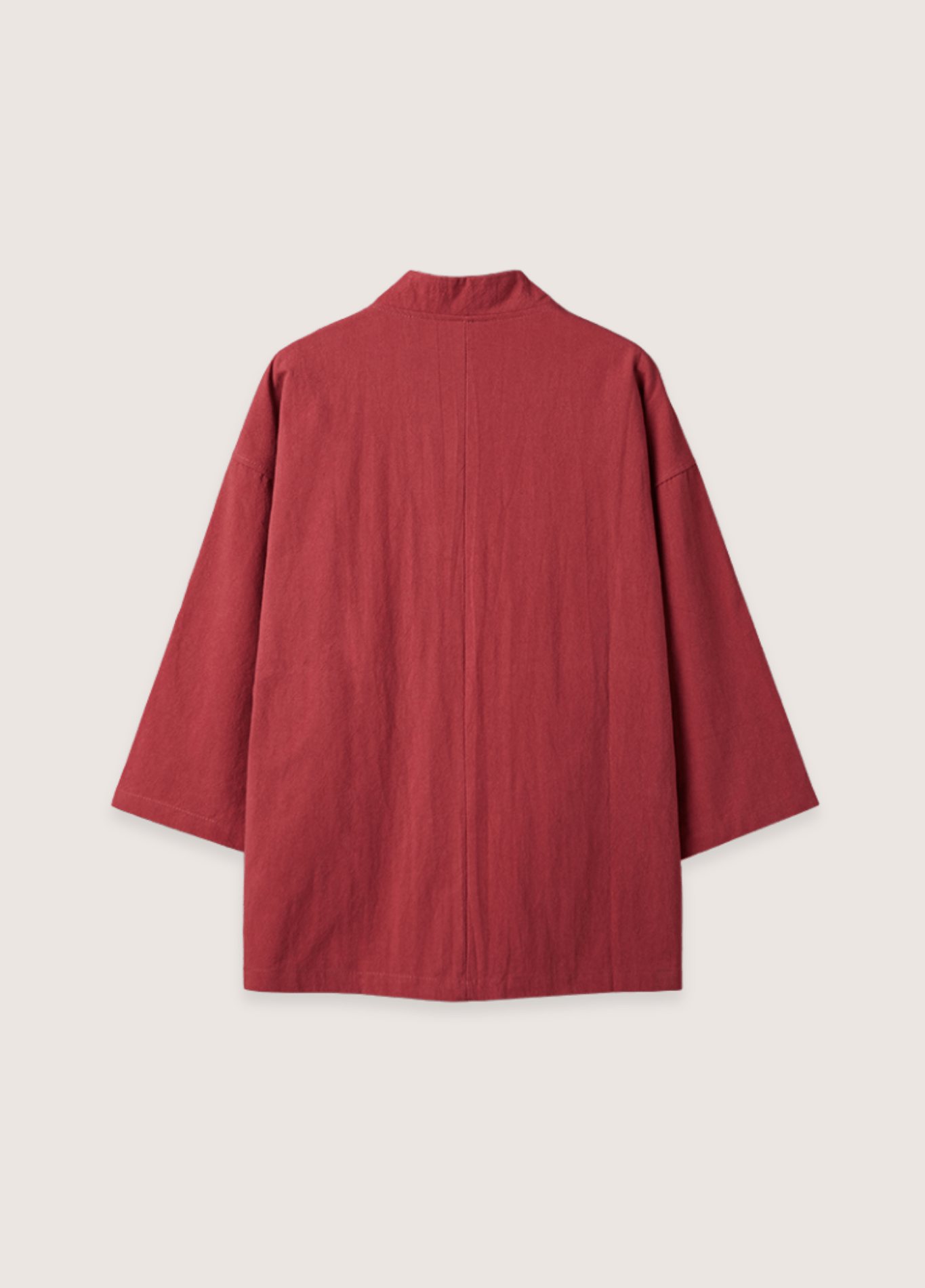 Veste Homme Polyester Kimono | Élégante Coupe Ample Minimaliste Rouge 1