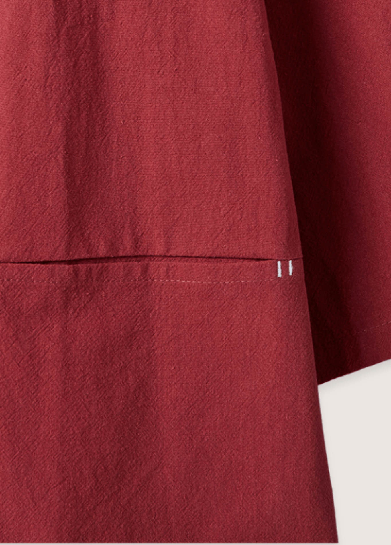 Veste Homme Polyester Kimono | Élégante Coupe Ample Minimaliste Rouge 2