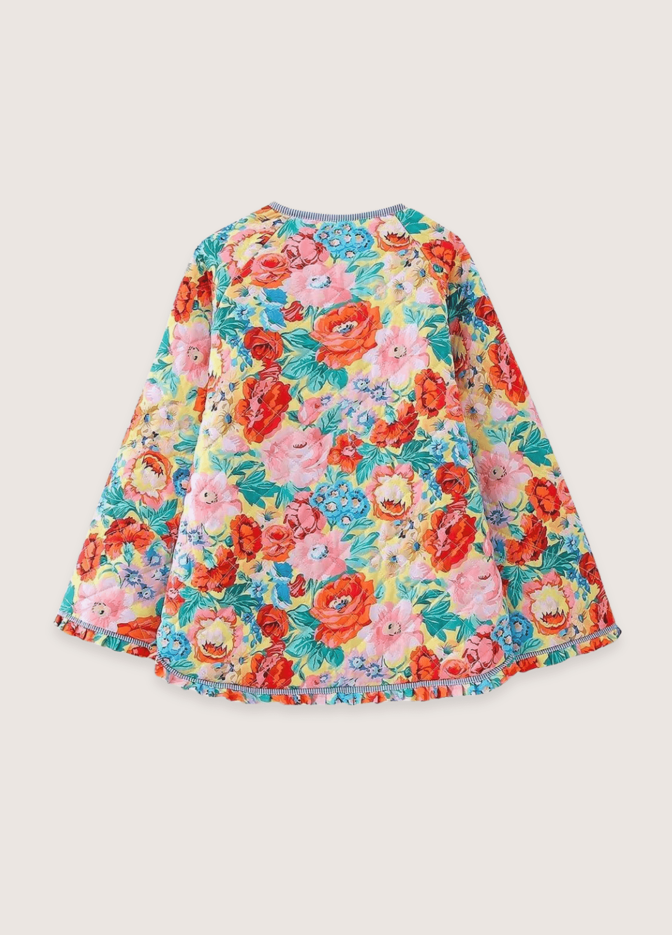 Veste Kimono Femme Floral Matelassée | Élégante Veste Japonaise Multicolore 1