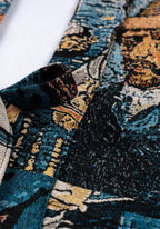 Veste Kimono Femme en Jacquard | Élégante Coupe Unisexe Inspirée de Van Gogh 5