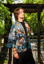 Veste Kimono Femme en Jacquard | Élégante Coupe Unisexe Inspirée de Van Gogh 7