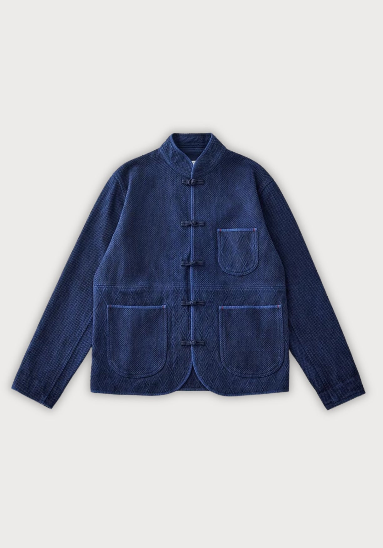 Veste Kimono Homme en Coton Indigo | Élégante et Artisanale Mi-Saison 0