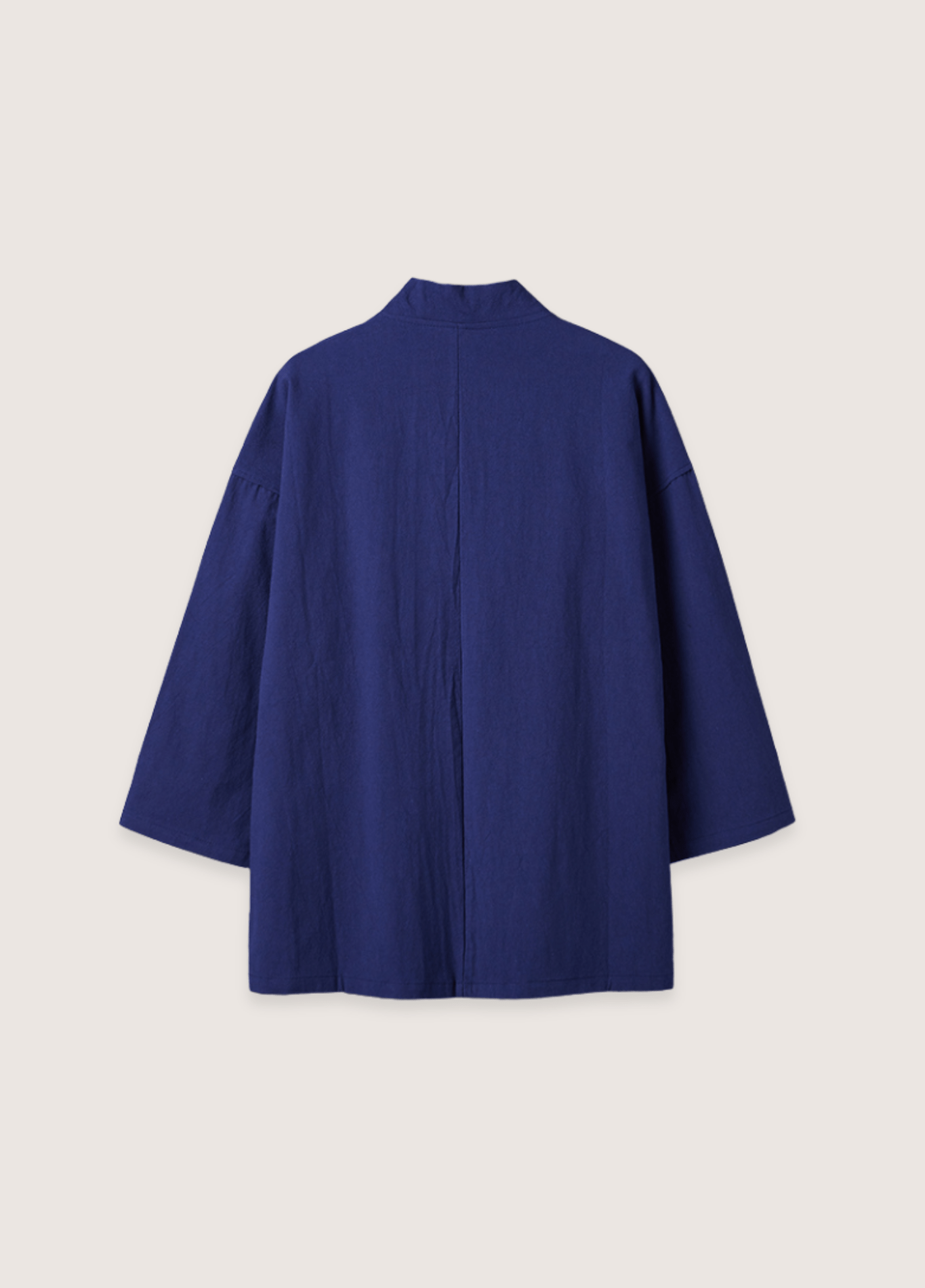 Veste Kimono Homme en Polyester | Élégante Coupe Ample Minimaliste Bleu Marine 1