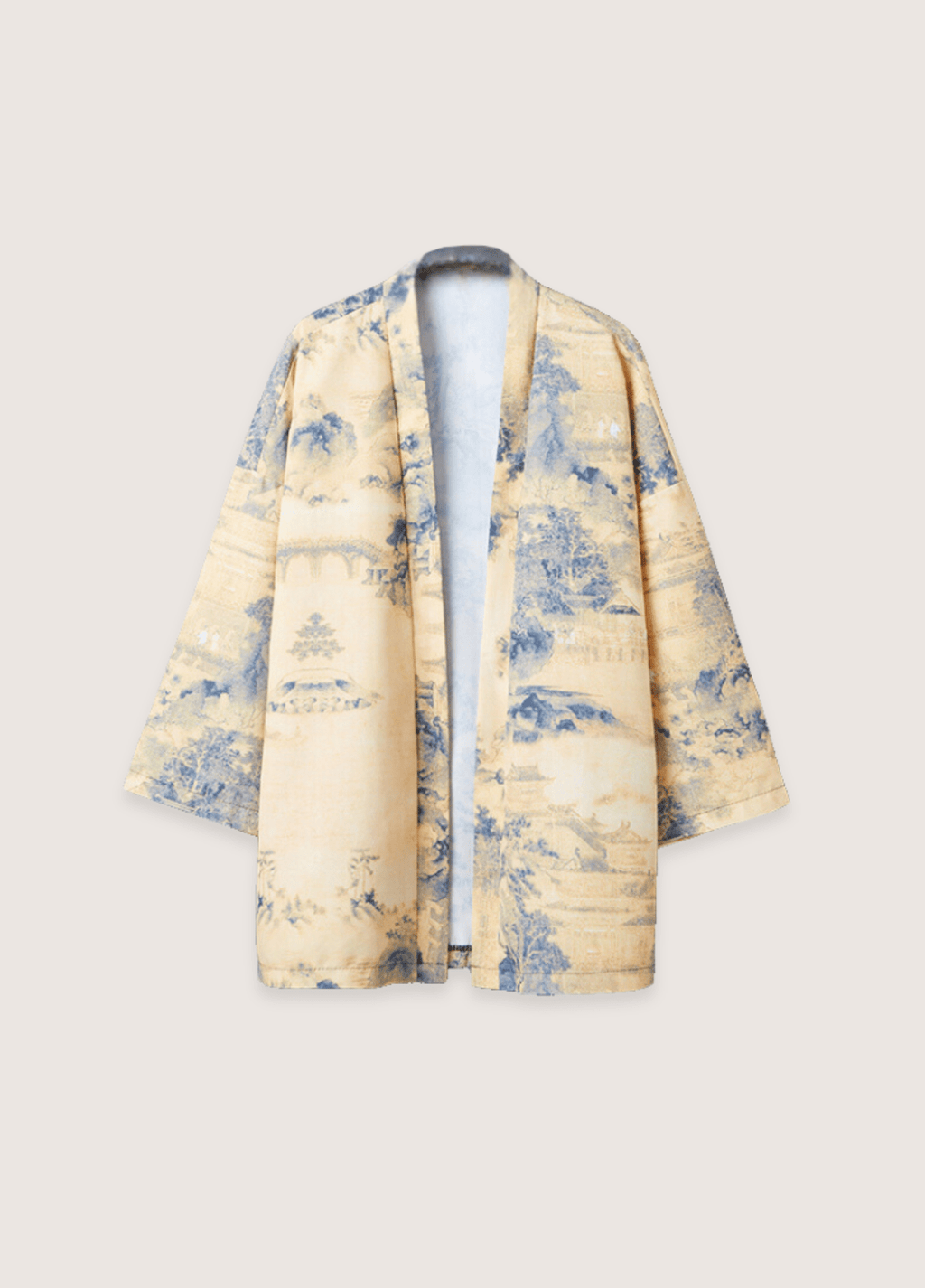 Veste Kimono Homme en Polyester | Élégante Coupe Loose avec Motifs Japonais 1
